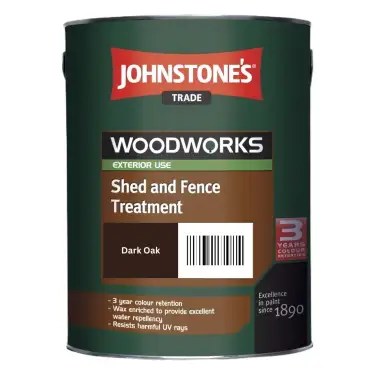 Click Here To Enlarge This Photo Of Johnstone’s Trade Shed & Fence Treatment Ready Mixed Dark Oak 9L