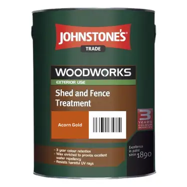 Click Here To Enlarge This Photo Of Johnstone’s Trade Shed & Fence Treatment Ready Mixed Acorn Gold 5L