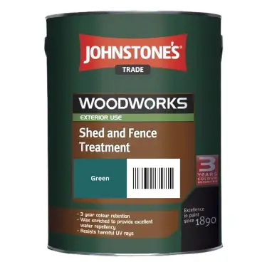 Click Here To Enlarge This Photo Of Johnstone’s Trade Shed & Fence Treatment Ready Mixed Green 5L