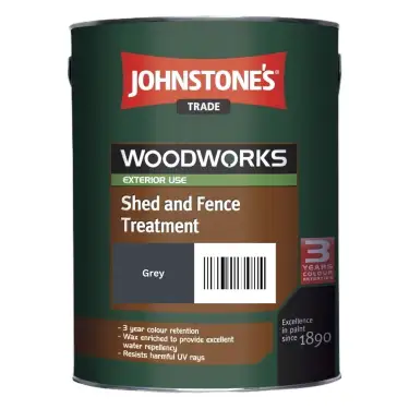 Click Here To Enlarge This Photo Of Johnstone’s Trade Shed & Fence Treatment Ready Mixed Grey 5L
