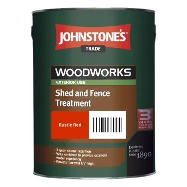 Click Here To Enlarge This Photo Of Johnstone’s Trade Shed & Fence Treatment Ready Mixed Rustic Red 5L