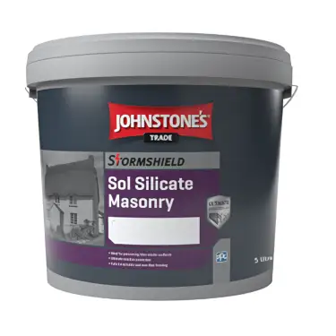 Click Here To Enlarge This Photo Of Johnstone's Trade Stormshield Sol Silicate Masonry White 5L