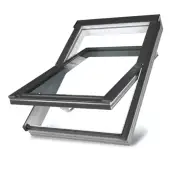 FAKRO PTP-V O2 12 134x98 White PVC Obscure Centre Pivot Roof Window