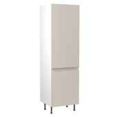 Kitchen Kit Flatpack J Pull Super Gloss Light Grey 600 Tall Unit Fridge&Freezer 70/30 - FKKJ0222