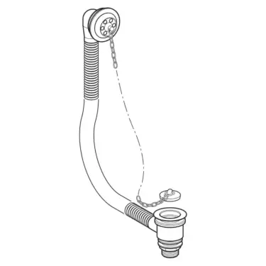 Click Here To Enlarge This Photo Of Twyford Sola Bathtub Drain with Waste Plug Ready to Fit Set WF5369CP