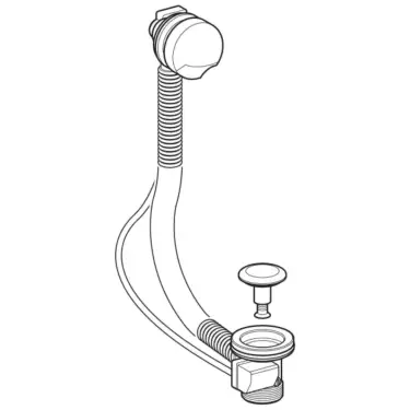 Click Here To Enlarge This Photo Of Twyford Sola Bathtub Drain with Waste Plug Ready to Fit Set WF5369CP