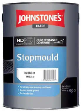 Click Here To Enlarge This Photo Of Johnstone's Trade Stop Mould Paint Brilliant White 5L - Matt Emulsion Paint