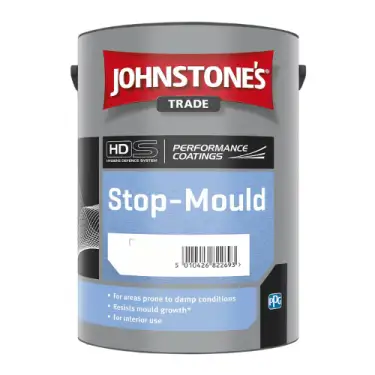 Click Here To Enlarge This Photo Of Johnstone's Trade Stop Mould Paint Magnolia 5L - Matt Emulsion Paint