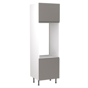 Click Here To Enlarge This Photo Of Kitchen Kit Flatpack J Pull Super Gloss Dust Grey 600 Tall Unit Double Oven - FKKJ0321