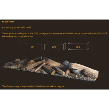 Click Here To Enlarge This Photo Of Aura Fires Kinver 850 SL Built-in Electric Fireplace with 11 Flame Effects