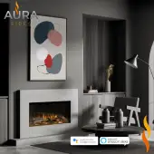 Aura Fires Kinver 850 SL Built-in Electric Fireplace with 11 Flame Effects