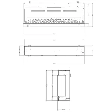 Click Here To Enlarge This Photo Of Aura Fires Kinver 1500 SL Built-in Electric Fireplace with 11 Flame Effects