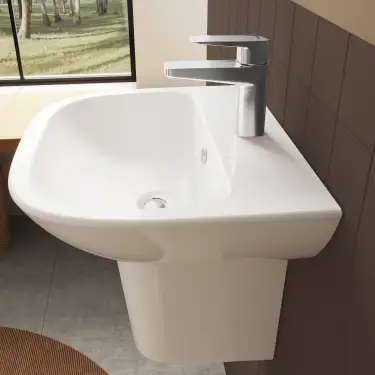 Click Here To Enlarge This Photo Of Vitra S20 50cm Cloakroom Basin One Tap Hole - 5501L003-0999