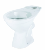 Twyford Option Horizontal Outlet Close Coupled Toilet Pan OT1148WH with White Toilet Seat and Cover OT7815WH and Fixing Kit