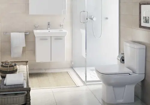 Click Here To Enlarge This Photo Of Vitra S20 Close Coupled WC Pan with Dual Flush Cistern and Soft Close Toilet Seat - Included Fixing Kit