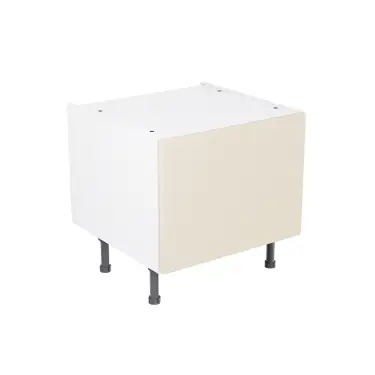 Click Here To Enlarge This Photo Of Kitchen Kit Flatpack Slab Super Gloss Cashmere 600 Belfast Sink Base Cabinet - FKKF0170