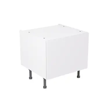 Click Here To Enlarge This Photo Of Kitchen Kit Flatpack Slab Ultra Matt White 600 Belfast Sink Base Cabinet - FKKF0570