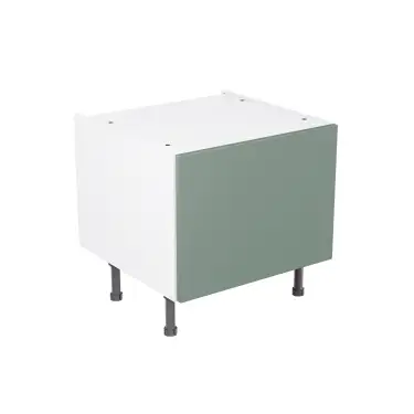 Click Here To Enlarge This Photo Of Kitchen Kit Flatpack Slab Ultra Matt Sage Green 600 Belfast Sink Base Cabinet - FKKF1170