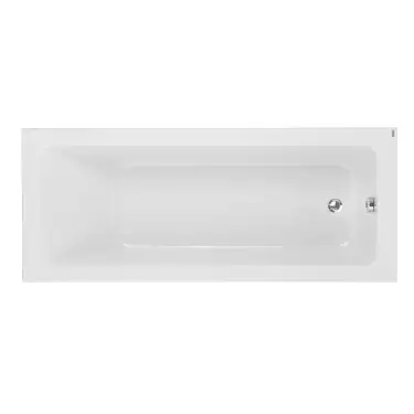 Click Here To Enlarge This Photo Of Twyford Aspect 170 cm 195 Litre 2 Tap Holes Rectangular Bathtub with Feet - AP8502WH