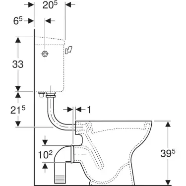 Click Here To Enlarge This Photo Of Twyford Classic floor-standing WC Horizontal Outlet for lowlevel exposed cistern CC1131WH