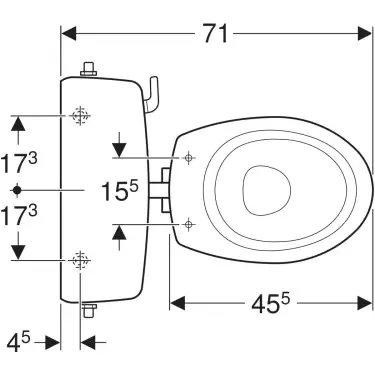 Click Here To Enlarge This Photo Of Twyford Classic floor-standing WC Horizontal Outlet for lowlevel exposed cistern CC1131WH
