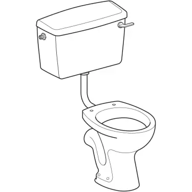 Click Here To Enlarge This Photo Of Twyford Classic floor-standing WC Horizontal Outlet for lowlevel exposed cistern CC1131WH