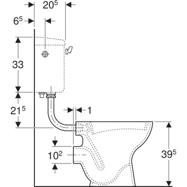 Click Here To Enlarge This Photo Of Twyford Classic floor-standing WC Horizontal Outlet for lowlevel exposed cistern CC1138WH