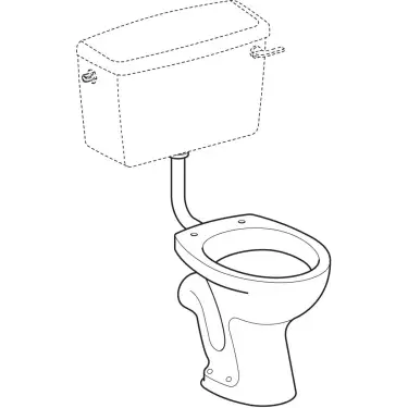 Click Here To Enlarge This Photo Of Twyford Classic floor-standing WC Horizontal Outlet for lowlevel exposed cistern CC1138WH