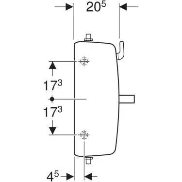 Click Here To Enlarge This Photo Of Twyford Classic Exposed Cistern 6L Single Flush Bottom Water Supply with Lever - CC2641WH