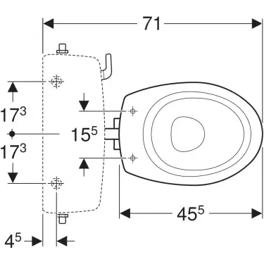 Click Here To Enlarge This Photo Of Twyford Classic Floor-standing WC Fixed P Trap Outlet for Exposed Cistern - CC1132WH