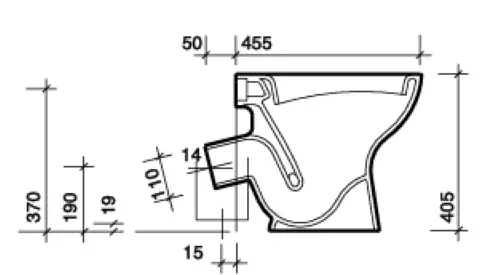 Click Here To Enlarge This Photo Of Twyford Classic Floor-standing WC Fixed P Trap Outlet for Exposed Cistern - CC1132WH