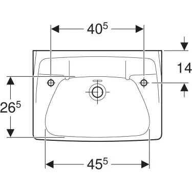 Click Here To Enlarge This Photo Of Twyford Classic Low Level Washbasin 2 Tap Holes with Visible Overflow White