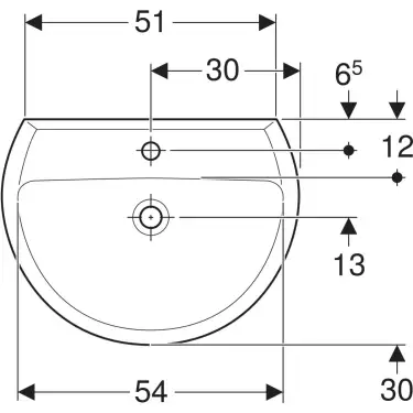 Click Here To Enlarge This Photo Of Twyford Alcona Washbasin 1 Tap Hole 60 cm - White