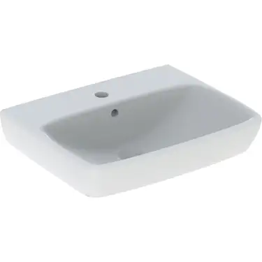 Click Here To Enlarge This Photo Of Geberit Selnova Square Washbasin 1 Tap Hole, 55 cm, with Overflow - White