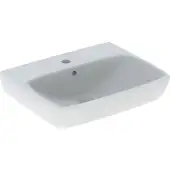 Geberit Selnova Square Washbasin 1 Tap Hole, 55 cm, with Overflow - White