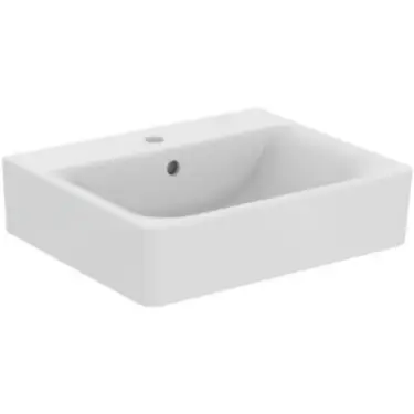 Click Here To Enlarge This Photo Of Ideal Standard Concept Wash Basin Cube 55 cm 1 Tap Hole White Overflow - E784201