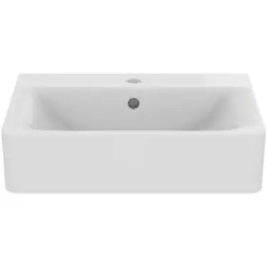 Click Here To Enlarge This Photo Of Ideal Standard Concept Wash Basin Cube 55 cm 1 Tap Hole White Overflow - E784201