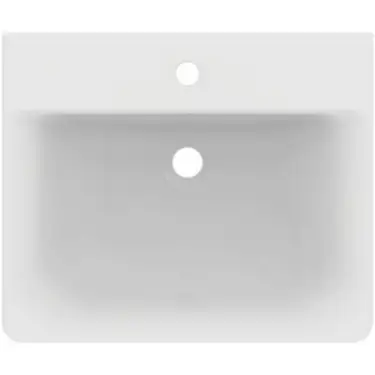 Click Here To Enlarge This Photo Of Ideal Standard Concept Wash Basin Cube 55 cm 1 Tap Hole White Overflow - E784201