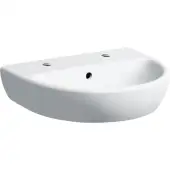 Geberit Selnova 45 cm 2 Tap Holes White Handrinse Basin with Visible Overflow