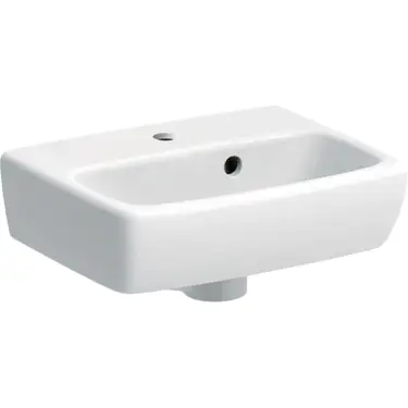 Click Here To Enlarge This Photo Of Geberit Selnova Square 36 cm White Handrinse Basin One Tap Hole with Overflow - 501.469.00.6