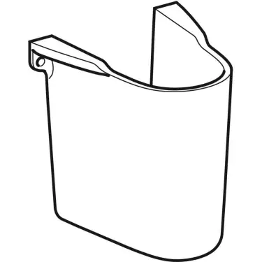 Click Here To Enlarge This Photo Of Geberit Selnova White Half Pedestal - 501.455.00.6