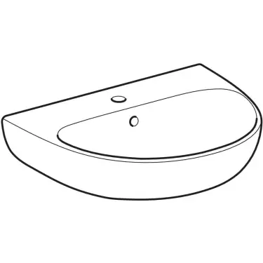 Click Here To Enlarge This Photo Of Geberit Selnova 55 cm 1 Centered Tap Hole White Washbasin with Overflow