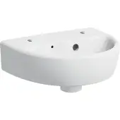 Geberit Selnova 36 cm 2 Tap Holes White Handrinse Basin with Overflow - 501.407.00.7
