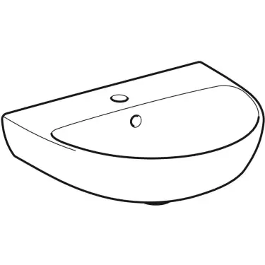 Click Here To Enlarge This Photo Of Geberit Selnova 50 cm White Handrinse Basin 1 Centered Tap Hole with Overflow