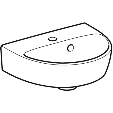 Click Here To Enlarge This Photo Of Geberit Selnova 36 cm Handrinse Basin with Asymmetrical Overflow in White - 501.406.00.6