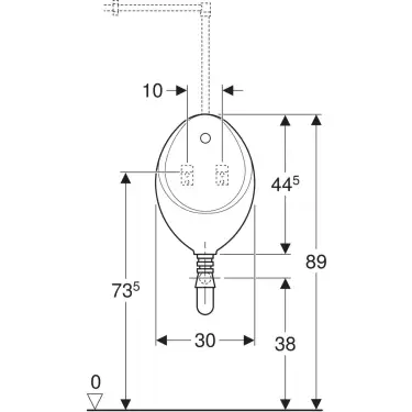 Click Here To Enlarge This Photo Of Twyford Clifton 30 cm Wall Hung Urinal for Exposed or Concealed Cistern VC7002WH