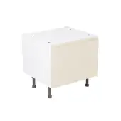 Kitchen Kit Flatpack J Pull Gloss Cashmere 600 Belfast Sink Base Kitchen Cabinet - FKKJ0170