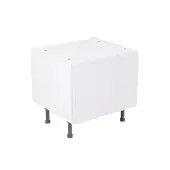 Kitchen Kit Flatpack J Pull Matt White 600 Belfast Sink Base Kitchen Cabinet - FKKJ0570