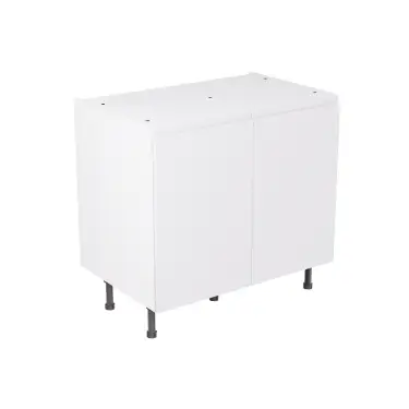 Click Here To Enlarge This Photo Of Kitchen Kit Flatpack J Pull Matt White 900 Base Kitchen Cabinet - FKKJ0571
