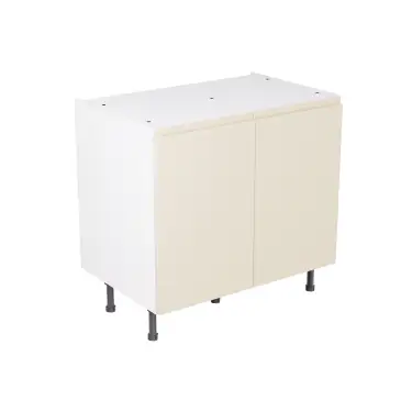 Click Here To Enlarge This Photo Of Kitchen Kit Flatpack J-Pull Matt Cashmere 900 Base Kitchen Cabinet - FKKJ0671